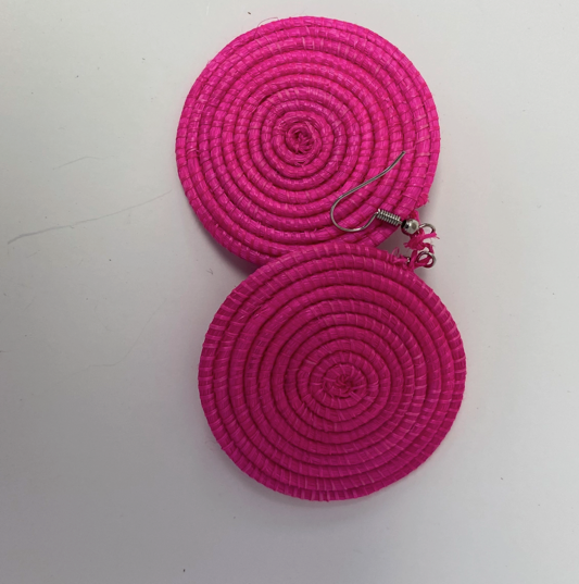 Hand Woven Round Earrings