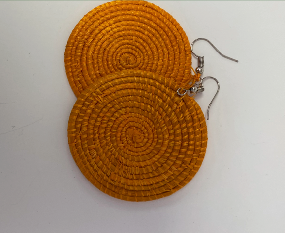 Hand Woven Round Earrings