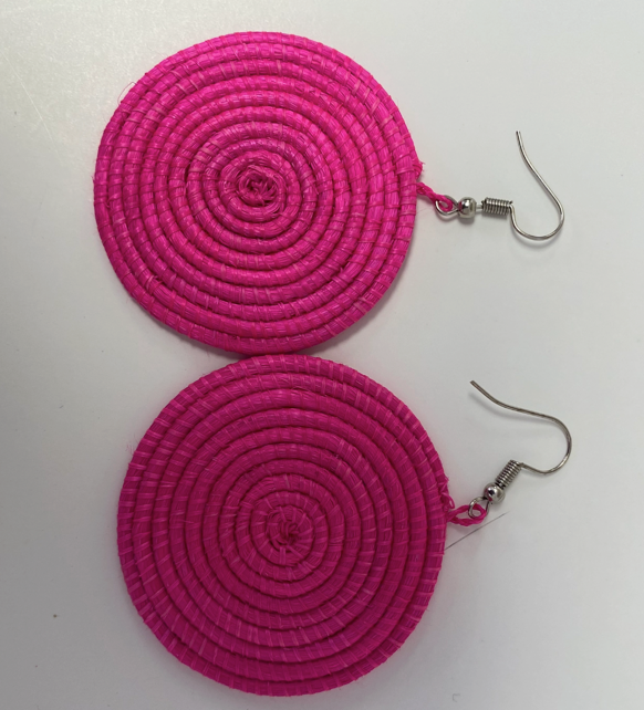 Hand Woven Round Earrings