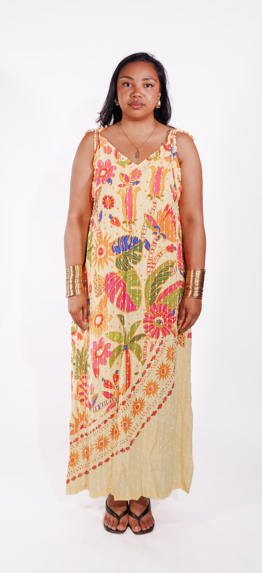 Mymitoo- Voninkazo Dress Crepe Cotton Maxi Dress