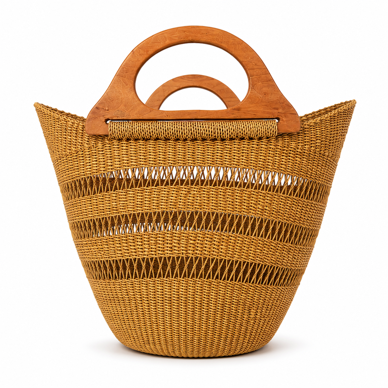 Savannah Open-Weave Tote | Handmade Ghana Basket