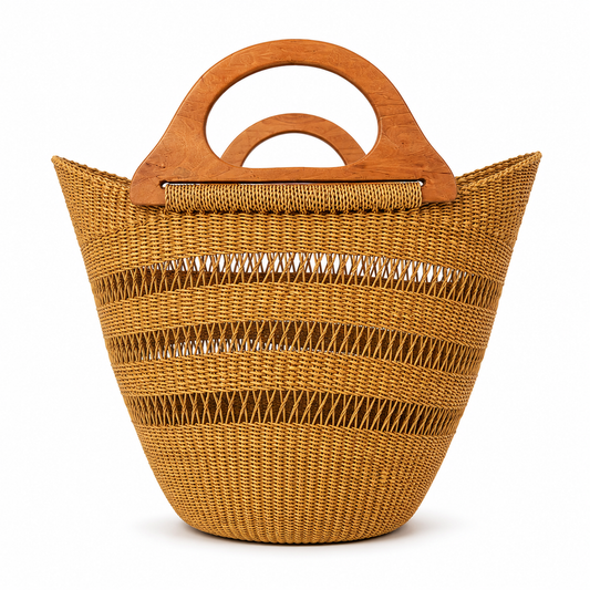 Savannah Open-Weave Tote | Handmade Ghana Basket