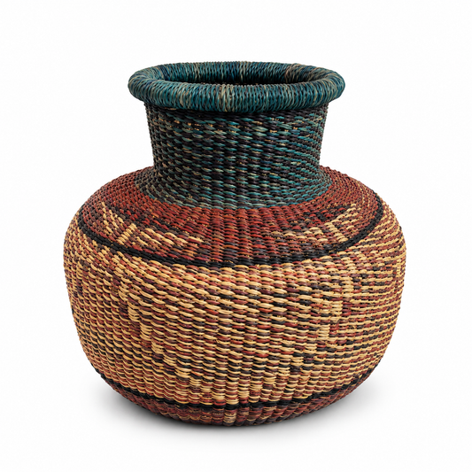 Savannah Vessel Basket | Handwoven Ghanaian Basket Bag