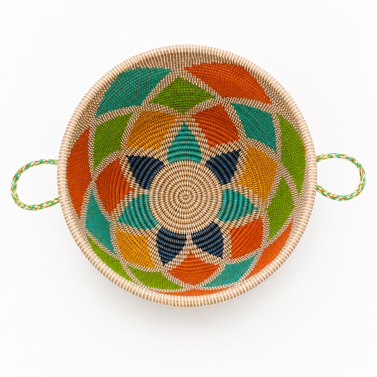 The Dakar Joy Basket | Multicolor Handwoven Lidded Basket — Made in Senegal