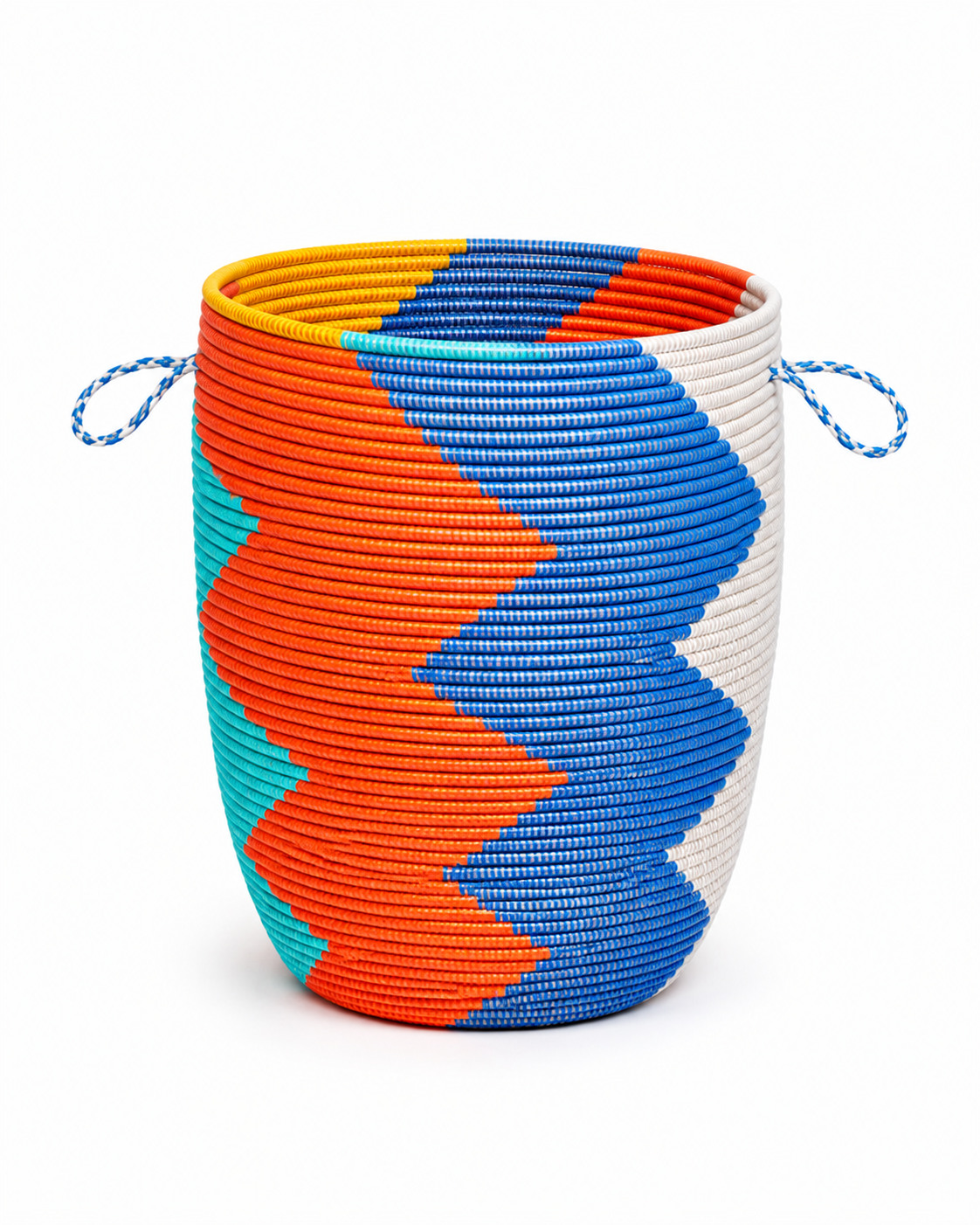 The Dakar Play Basket | Multicolor Handwoven Lidded Storage Basket — Made in Senegal