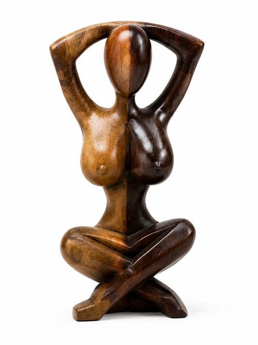 Feminine grace Hand-Carved Sculpture