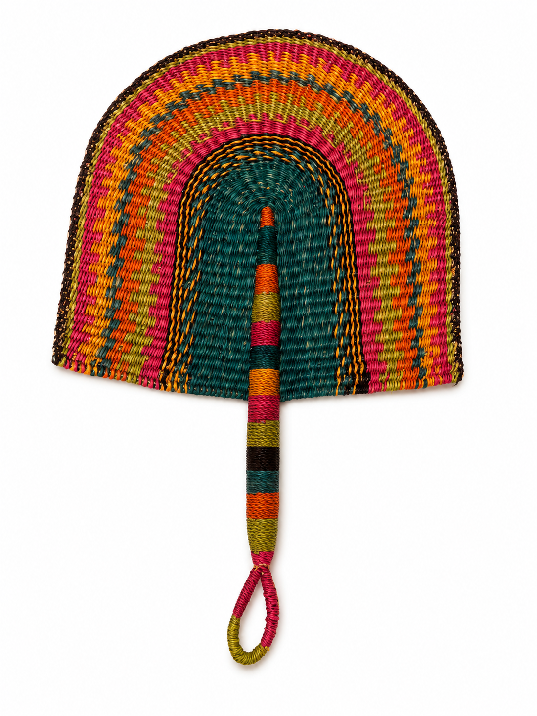 Handwoven Bolga hand fans