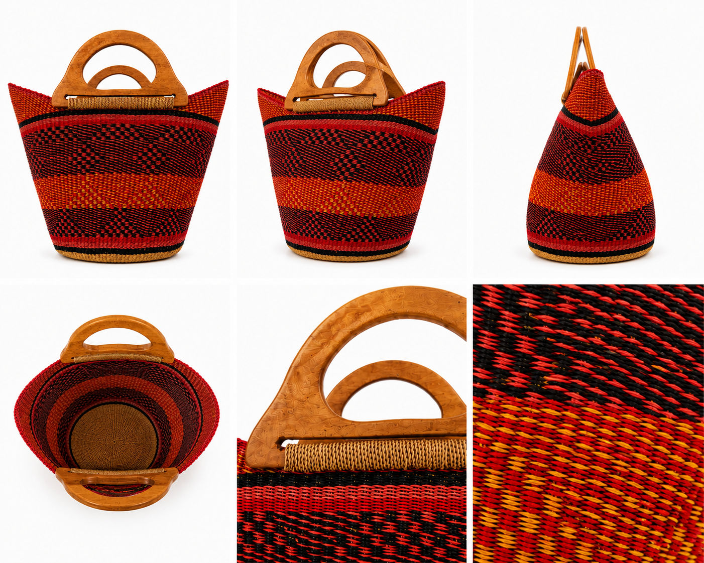 Sunset Kente Tote | Handwoven Ghanaian Statement Bag