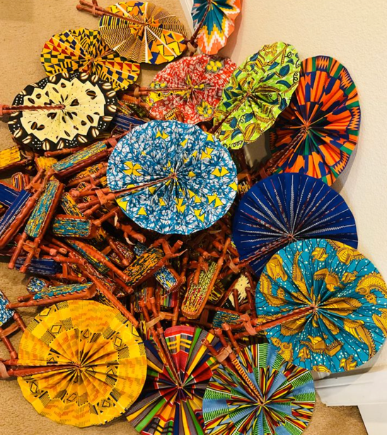 Handmade Wax Print Hand Fan
