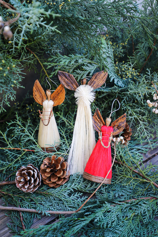 Holiday Ornament Sisal Angel