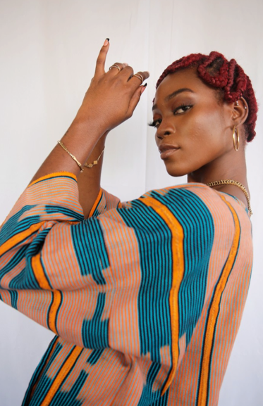 Threaded Tribes Giving Peach Cloak
