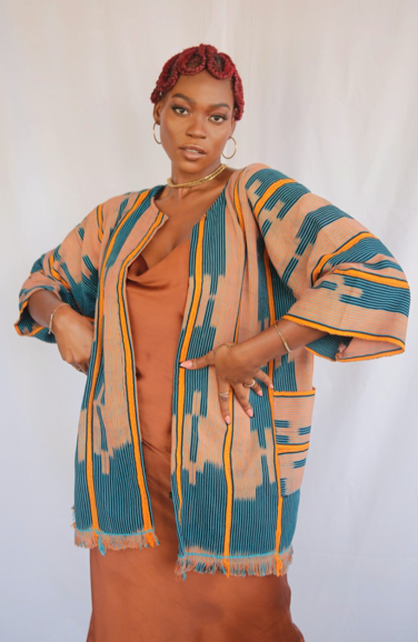 Threaded Tribes Giving Peach Cloak