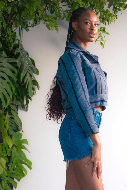 Fugu Crop Jacket - Cloud