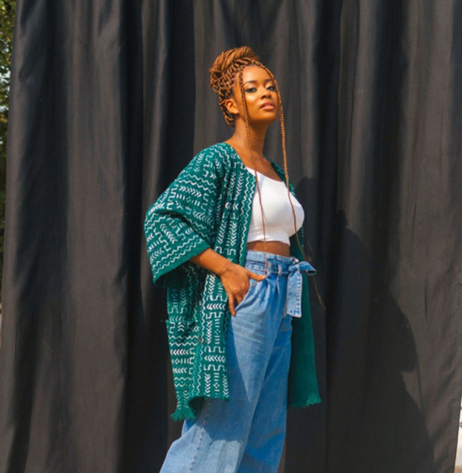 Threaded Tribes Bogolan Cloak