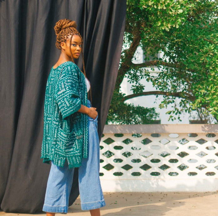 Threaded Tribes Bogolan Cloak